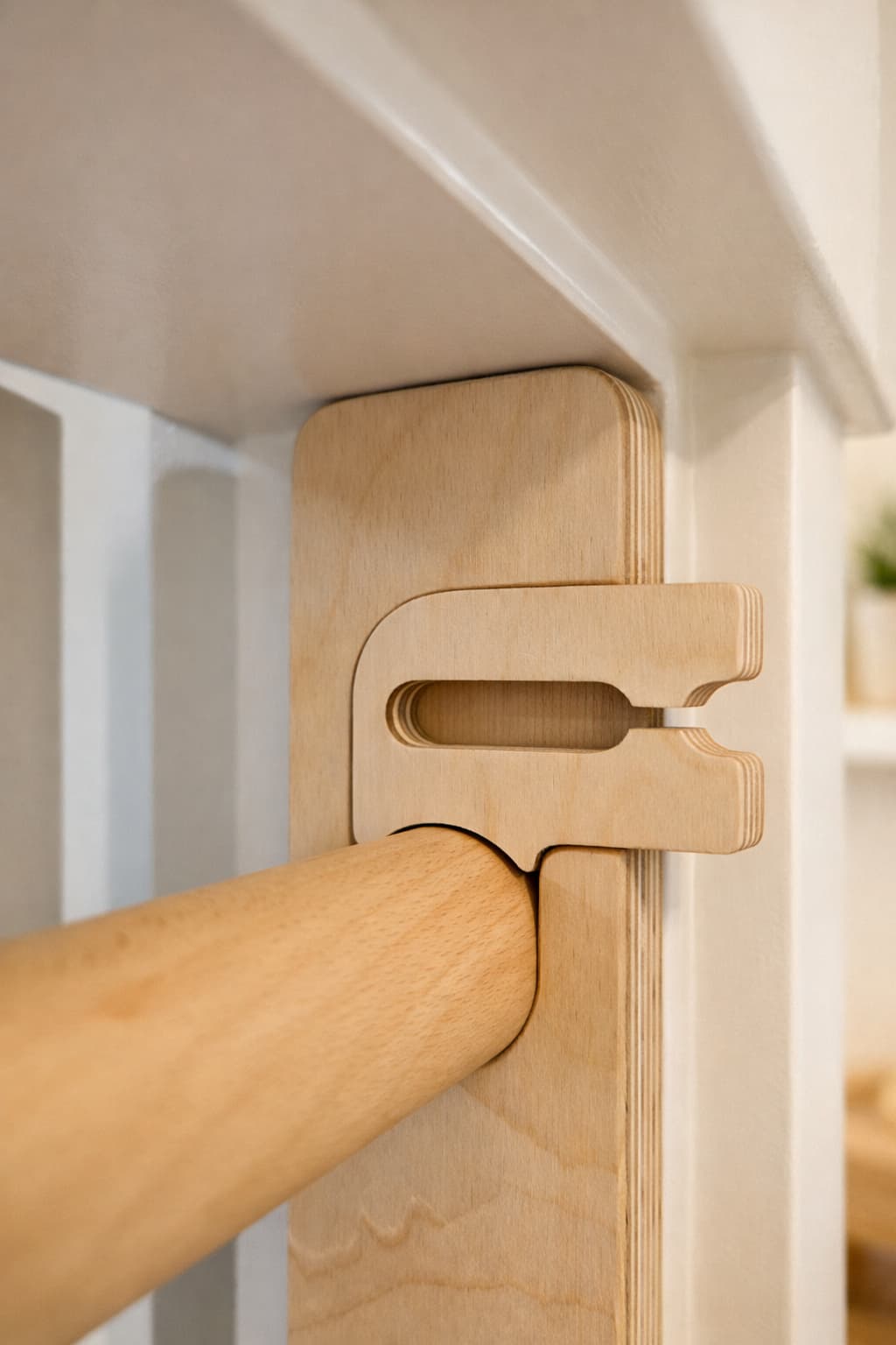 Wooden Doorframe Pull Up Bar for Kids & Adults