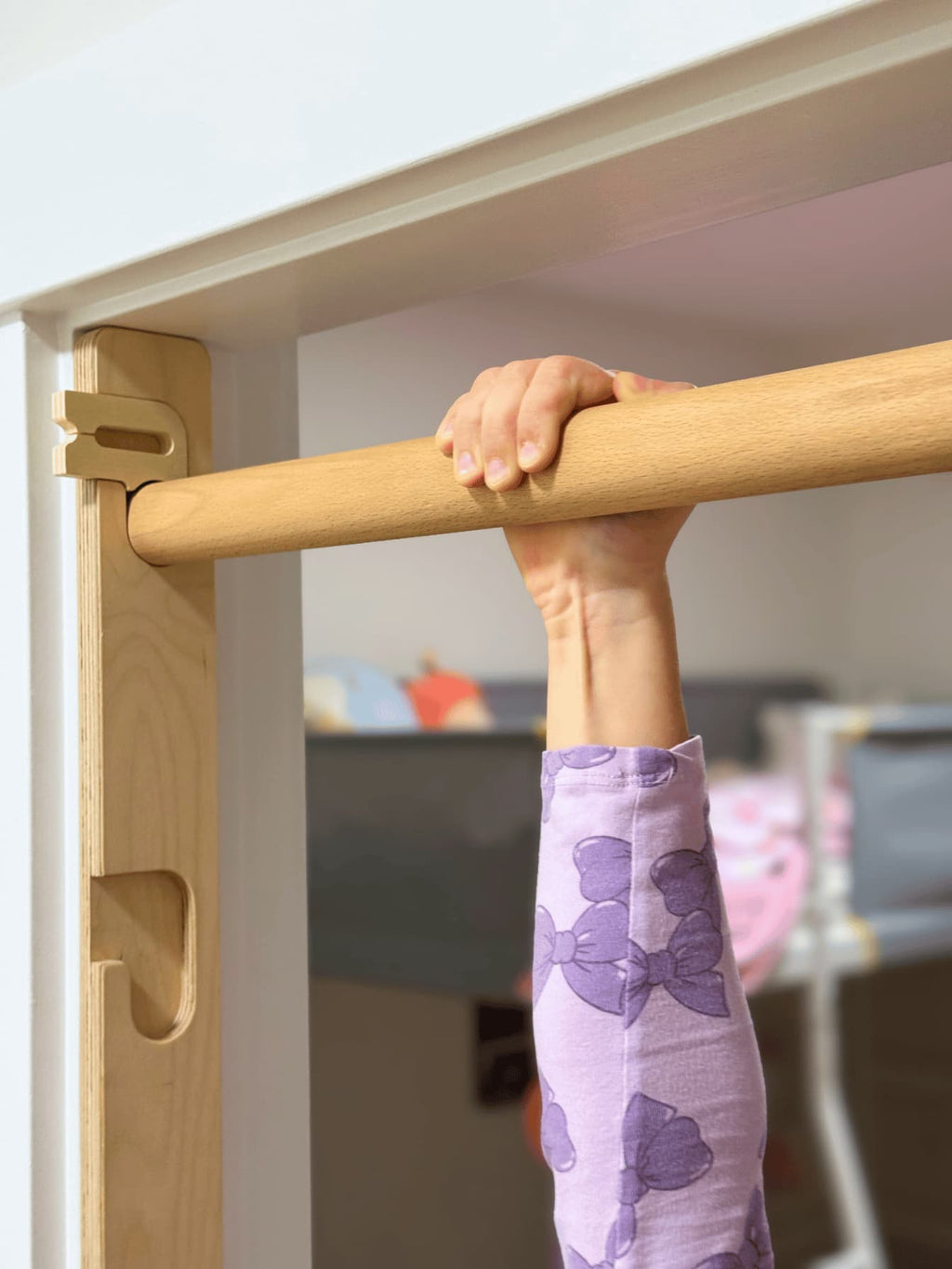 Wooden Doorframe Pull Up Bar for Kids & Adults
