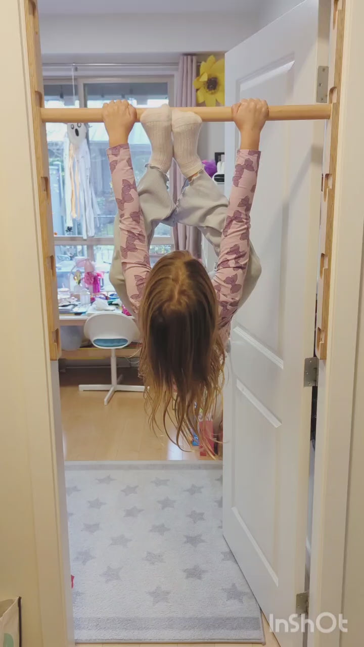 Wooden Doorframe Pull Up Bar for Kids & Adults