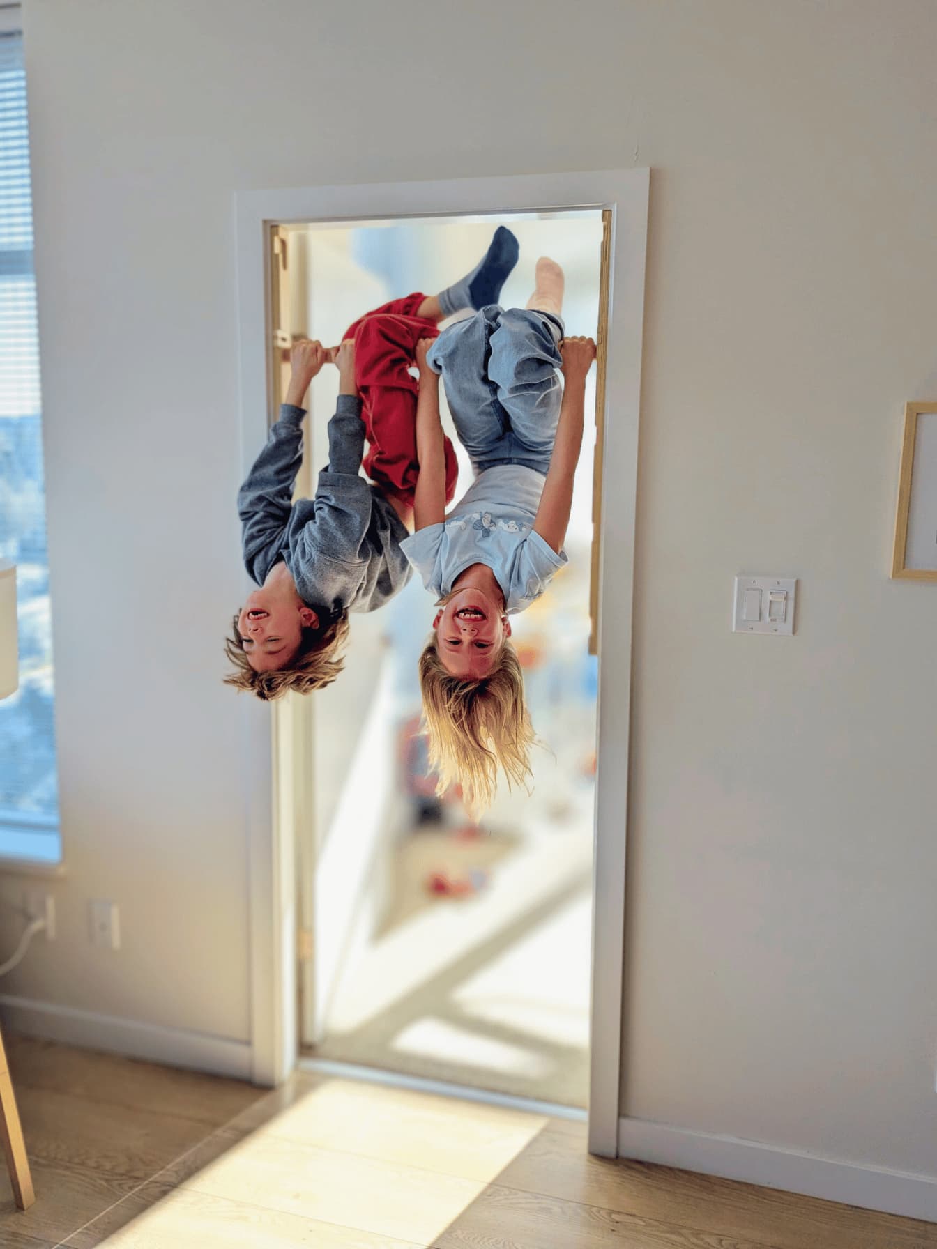 Wooden Doorframe Pull Up Bar for Kids & Adults